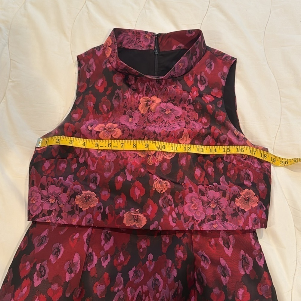 Badgley Mischka Floral Pink and Purple Dress - Picture 9 of 14